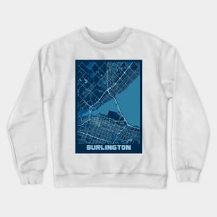 Burlington - Canada Peace City Map Crewneck Sweatshirt